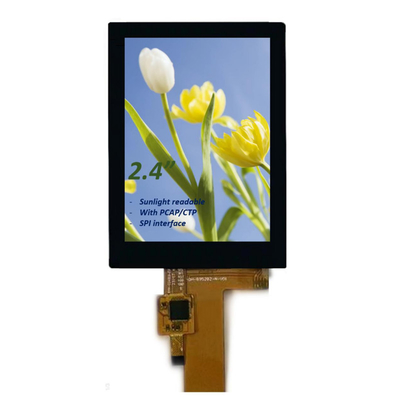 2.4インチ PCAP TFT LCDディスプレイ 太陽光で読み取れる 15ピン SPI 2.4インチ 全視角 TFT LCD CTP付き
