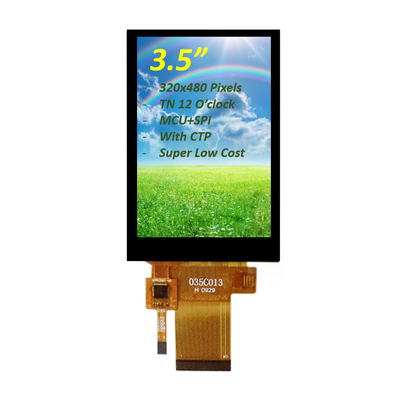 320x480 HVGA 3.5 インチ TFT LCD ディスプレイ MCU + SPI インターフェース