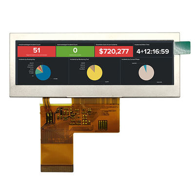 質  3.9 Inch Bar Type TFT LCD , 40 Pin TFT Display RGB Interface 480x128 工場