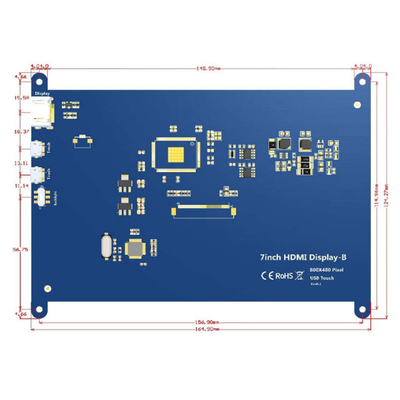 ラズベリー PI 7 インチ HDMI TFT LCD ディスプレイ、容量性タッチ スクリーン付き
