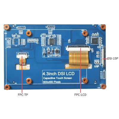 CTP 4.3のインチHDMIのラズベリーPi Dsiの表示800x480完全な視野角