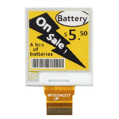 1.54インチ 200*200 E-paper 価格タグディスプレイ,ESL E-Ink 黒,白,黄色 3色 Eink スクリーン
