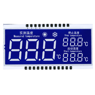 カスタム STN LCD パネル,STN ブルー モード/背景 白文字/フォント ディスプレイ,金属ピン接続