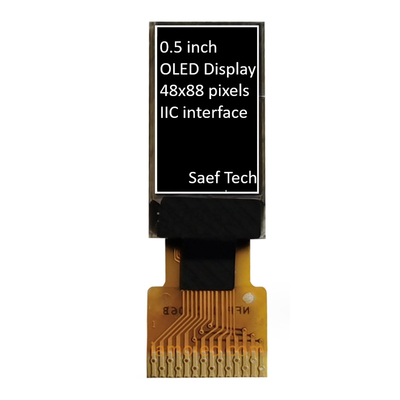 0.5インチ OLEDディスプレイモジュール 88x48 ピクセル I2C インターフェース付き受動マトリックス