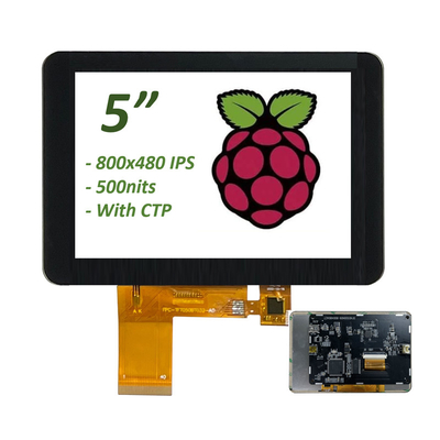 5インチラズベリーパイ対応HDMI TFTタッチスクリーン 800x480 IPS