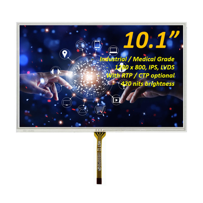 10. 1インチ TFT LCD ディスプレイ 1280×800 解像度 レジスティブタッチパネル