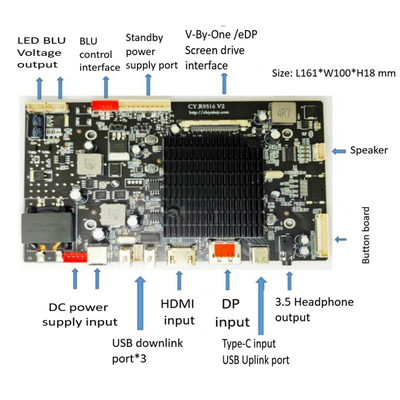 太陽光で読み取れる 27 インチ UFD TFT LCD ディスプレイ 60HZ 1000nits EDP インターフェース