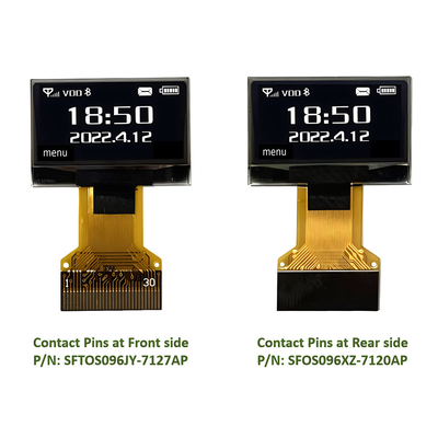 0.96インチ OLEDディスプレイ モジュール 128x64 ピクセル SPI I2C インターフェイス プラグイン接続