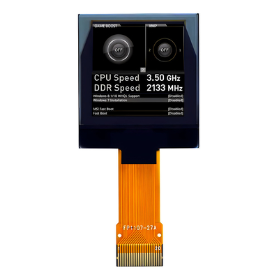20ピン 1.12インチ OLEDディスプレイ モジュール 128x128 40mm 長 ZIF コンネクタ パラレル SPI I2C