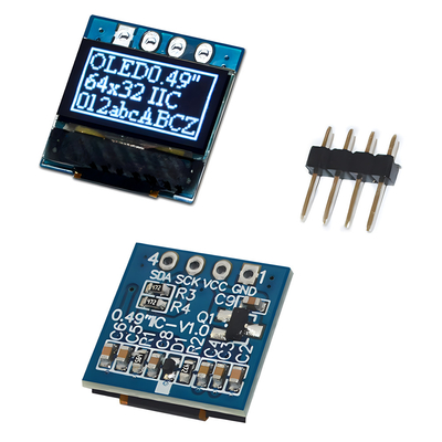 0.49インチグラフィック OLEDディスプレイ 4 ヘッダーピン SSD1315 サポート I2C インターフェース