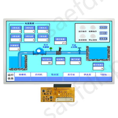 7インチ産業用TFTディスプレイ LVDSインターフェイス 1000nits超広範囲の動作温度範囲