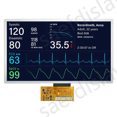 7インチ産業用TFTディスプレイ LVDSインターフェイス 1000nits超広範囲の動作温度範囲
