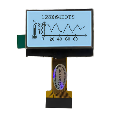 128×64 ピクセル COG LCD FSTN 陽性 3.3v 白色バックライトユニット