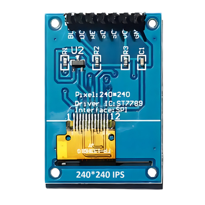 SPI シリアルインターフェイス 1.3-インチ IPS TFT LCD 240x240 ドット 7 ヘッダーピン PCB