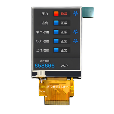 太陽光で読み取れる2.8インチ IPS TFT LCD レジスティブタッチスクリーン 240 X 320点