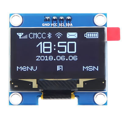 1.3インチ 128x64 ドットマトリックス OLED 4ピン IIC I2C インターフェース SH1106 ドライバー IC ホワイト/ブルー フォントオプション