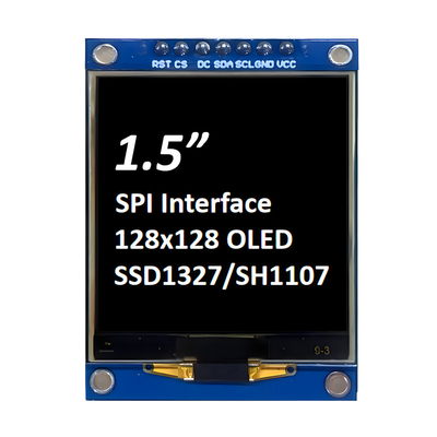 SPI 1.5インチ OLEDディスプレイ 128x128 ドットマトリックス SSD1327/SH1107G ホワイト/ブルーフォント 7ピンモジュール