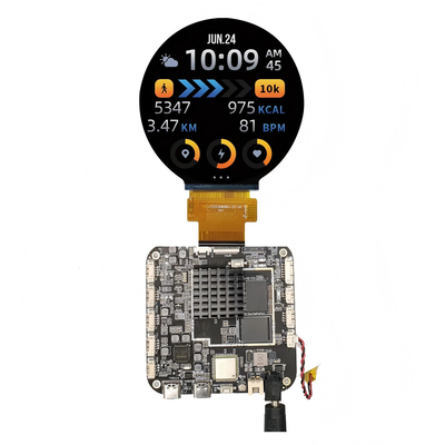 3.4インチ丸型TFT LCD広告メディアモニター Android RK3566