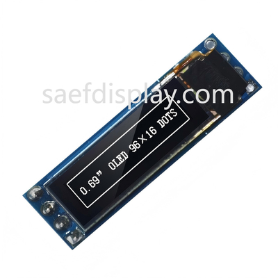 0.69インチ OLEDディスプレイモジュール - 96x16 I2C,SSD1306 IC,ホワイト,Arduino互換性 最高価格 アメリカ