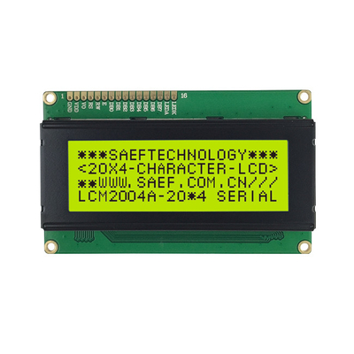 モノクロ20x4特性LCDはLCM 16 Pin 8bit MPU STNの青い陰性を表示する