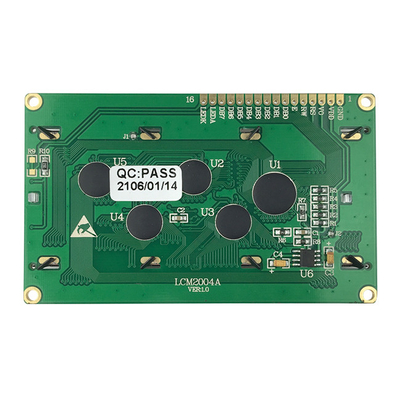 モノクロ20x4特性LCDはLCM 16 Pin 8bit MPU STNの青い陰性を表示する