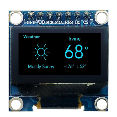 7ピン 0.96 インチ OLED ディスプレイ モジュール SPI 3V ホワイト PMOLED SSD1306 ドライバー IC