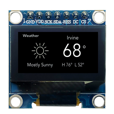 7ピン 0.96 インチ OLED ディスプレイ モジュール SPI 3V ホワイト PMOLED SSD1306 ドライバー IC