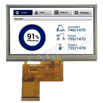 4.3&quot;インチLCD TFTスクリーン480x272 IPSの抵抗タッチ パネルLCD TFTスクリーンが付いている完全な視野角RGBインターフェイス