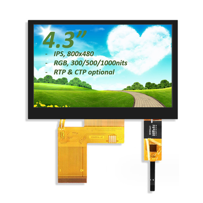 4.3インチ TFT LCD モニター RGB 800X480 ST7282 ドライブIC フルビュー TFT LCD モジュール
