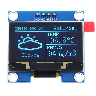 1.3インチ 128x64 ドットマトリックス OLED 4ピン IIC I2C インターフェース SH1106 ドライバー IC ホワイト/ブルー フォントオプション