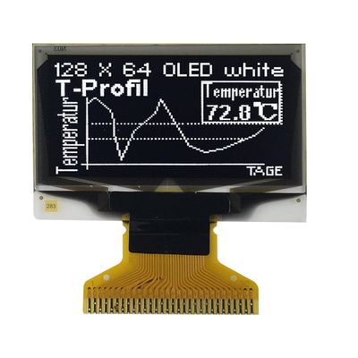 パッシブ・ディスプレイOLED 128x64 0.96インチのグラフィックSSD1306の白い前部スクリーン